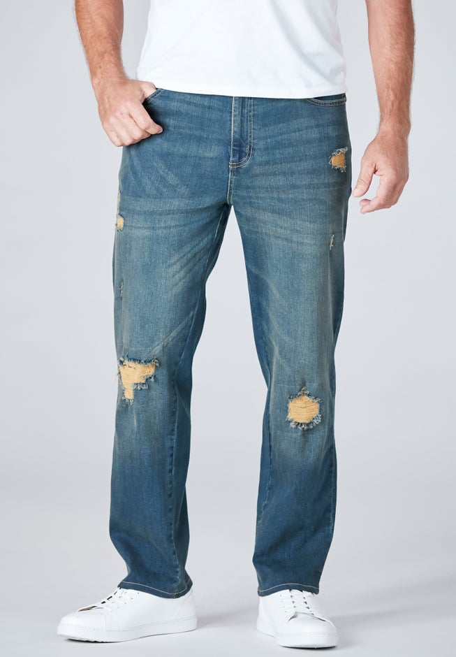Straight-Fit Stretch 5-Pocket Jeans image number 4