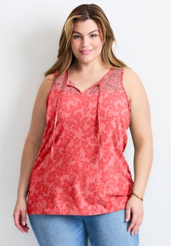 Lace Yoke Detail Tank
