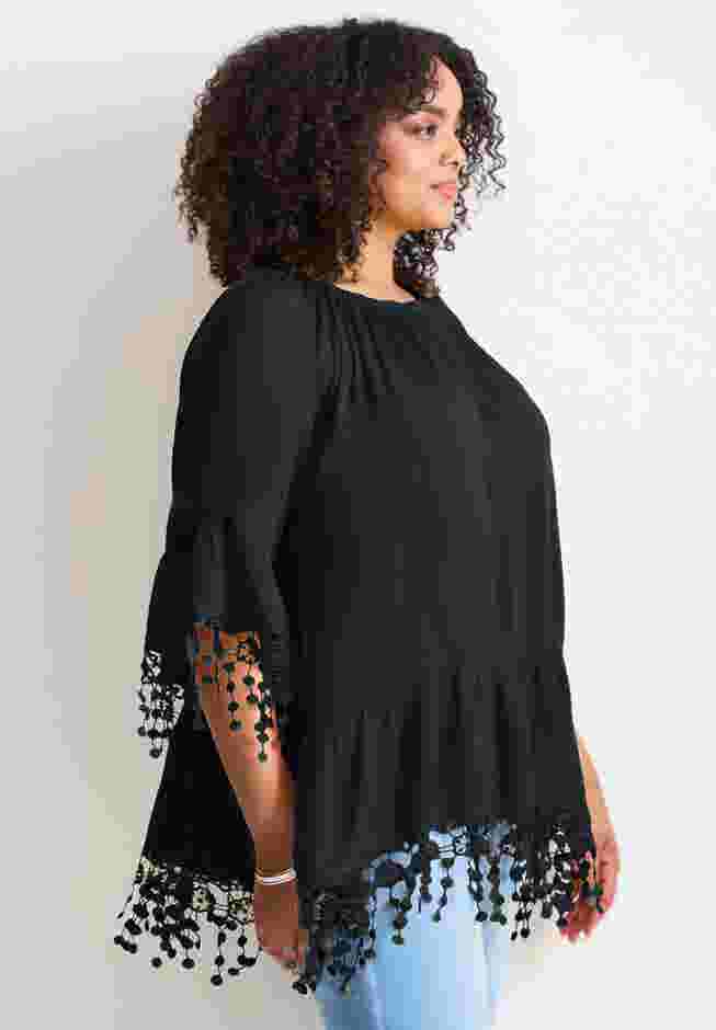  Crochet Fringe Trim Tunic image number 2