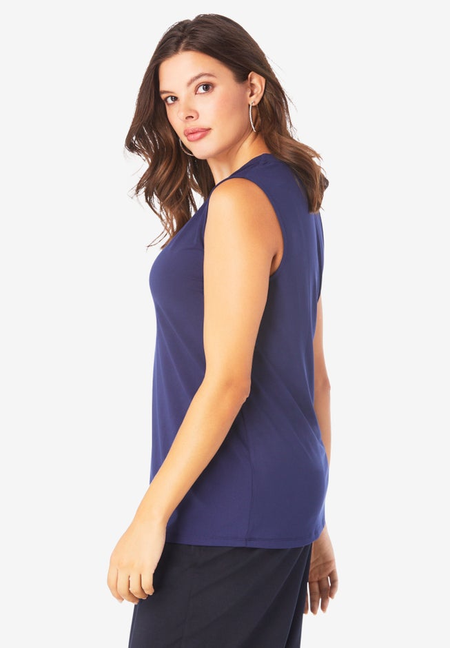 Ultrasmooth® Fabric V Neck Tank image number 2