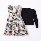 Stretch Knit Scoop Neck Sleeveless Fit And Flare Dress image number null