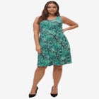 Sleeveless Knit Fit and Flare Knit Dress image number null