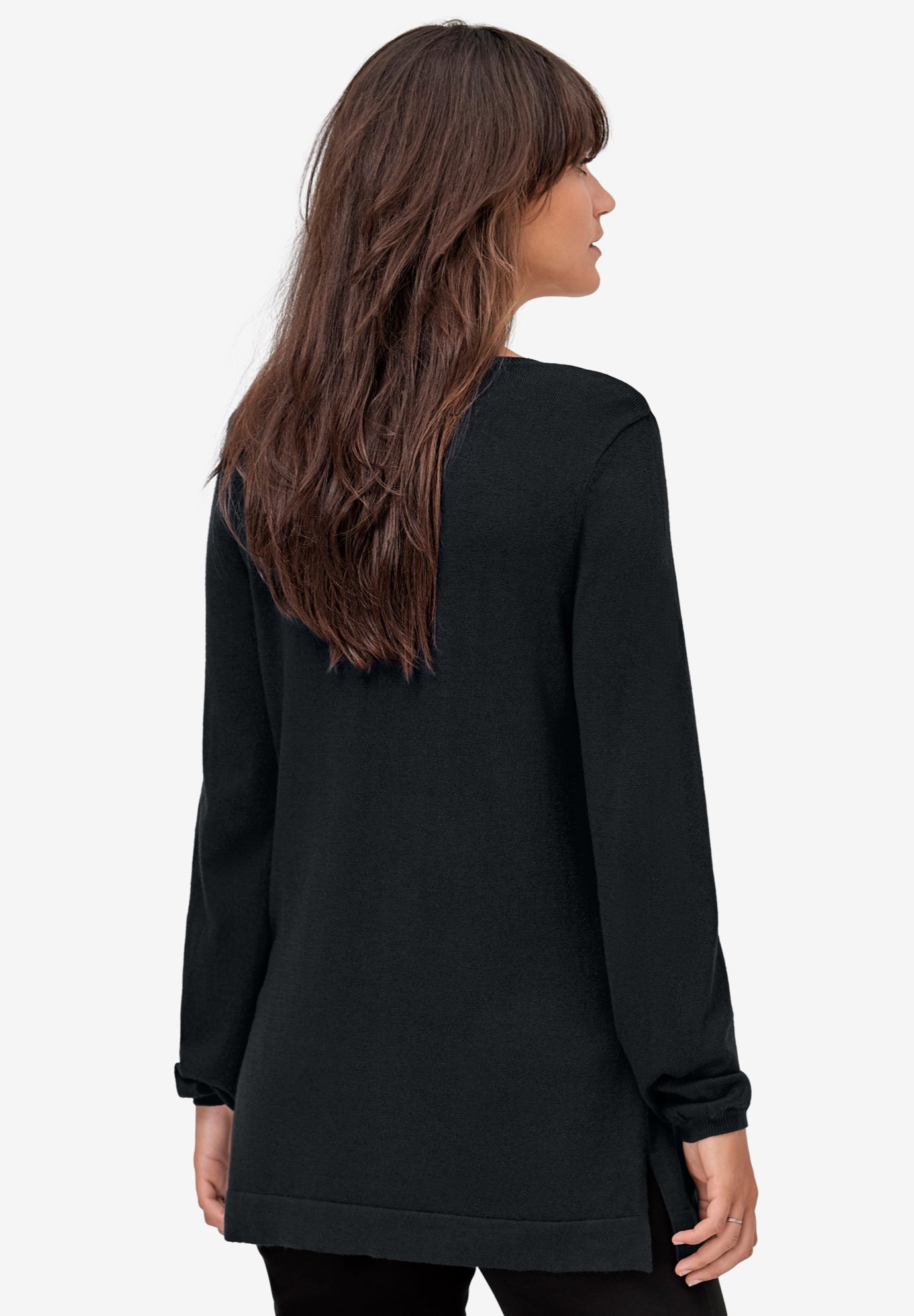 V-Neck Sweater Tunic image number 1