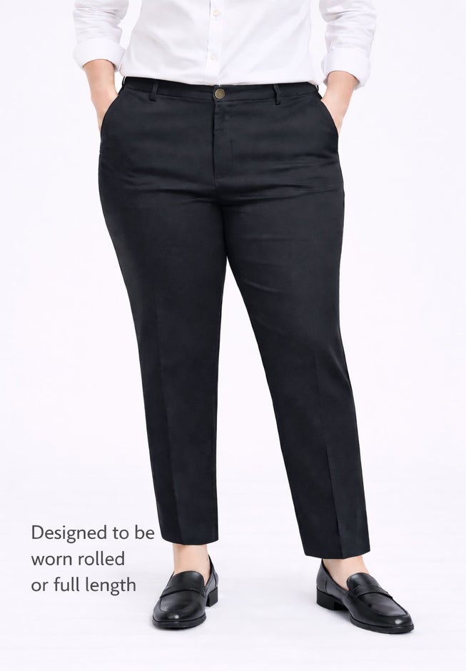 Stretch Chino Mid-rise Tapered Straight Pants image number 2