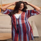 Tie-Front Duster Kimono image number null