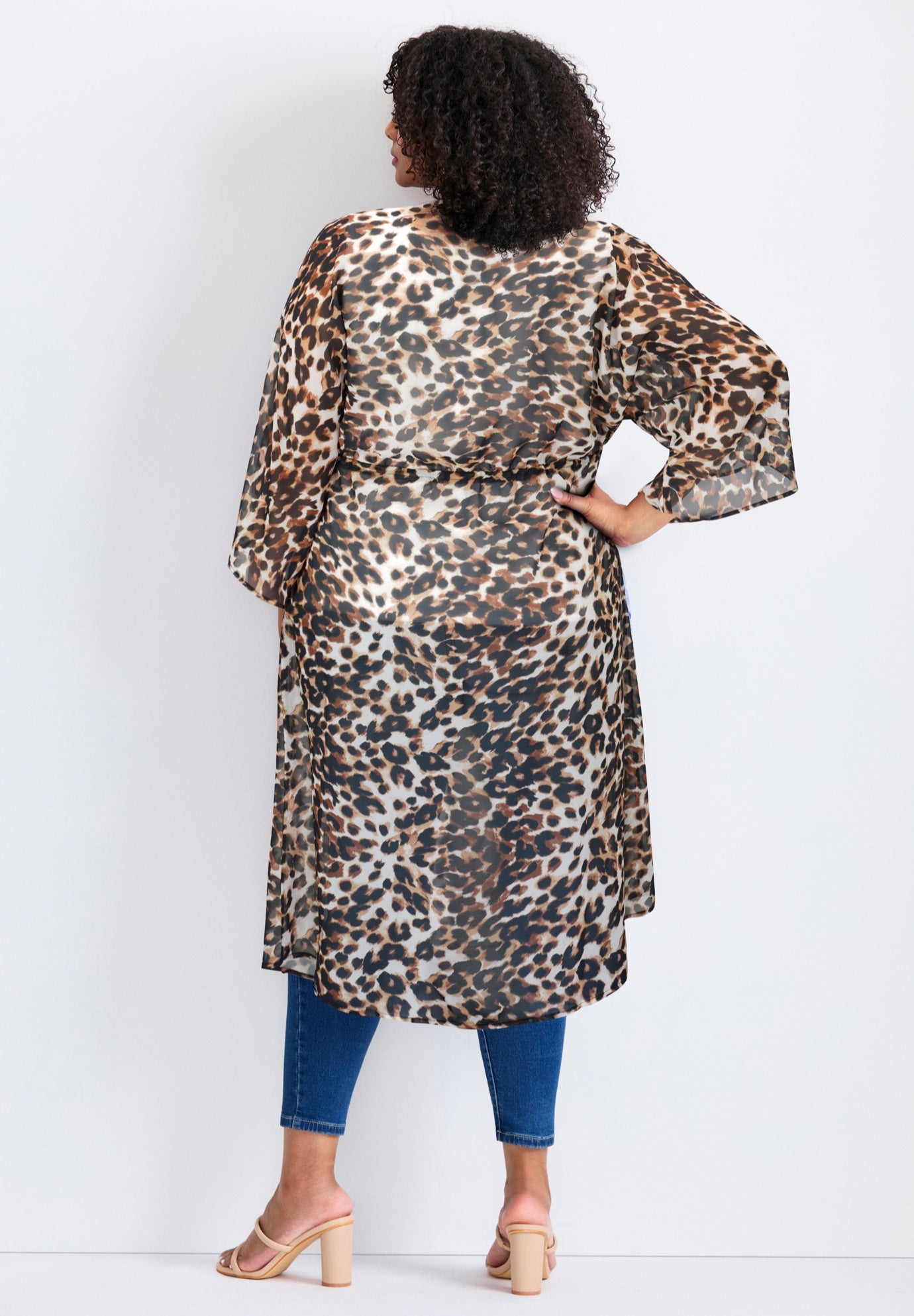 Tie-Front Duster Kimono image number 1