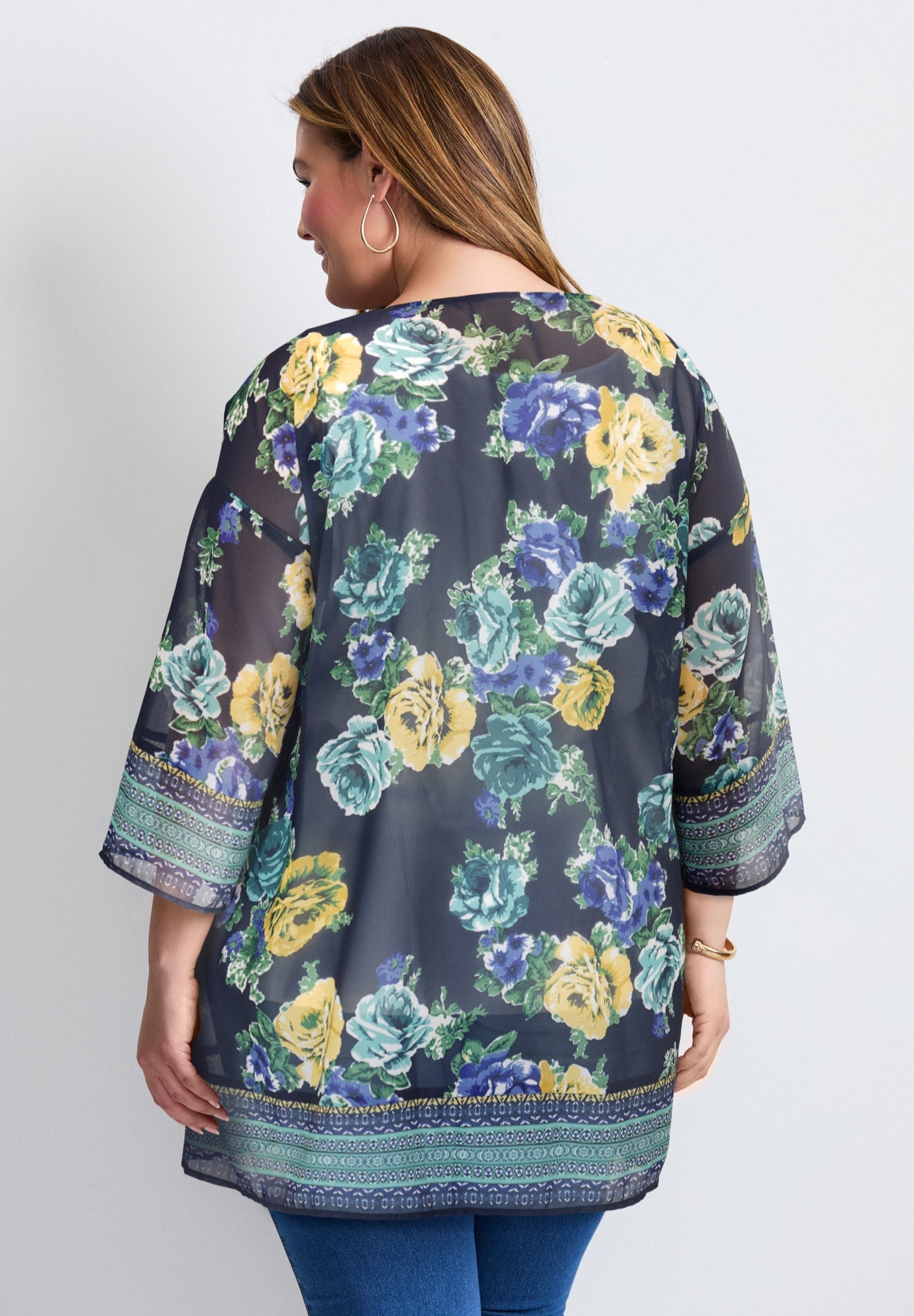 Bell Sleeve Kimono image number 1