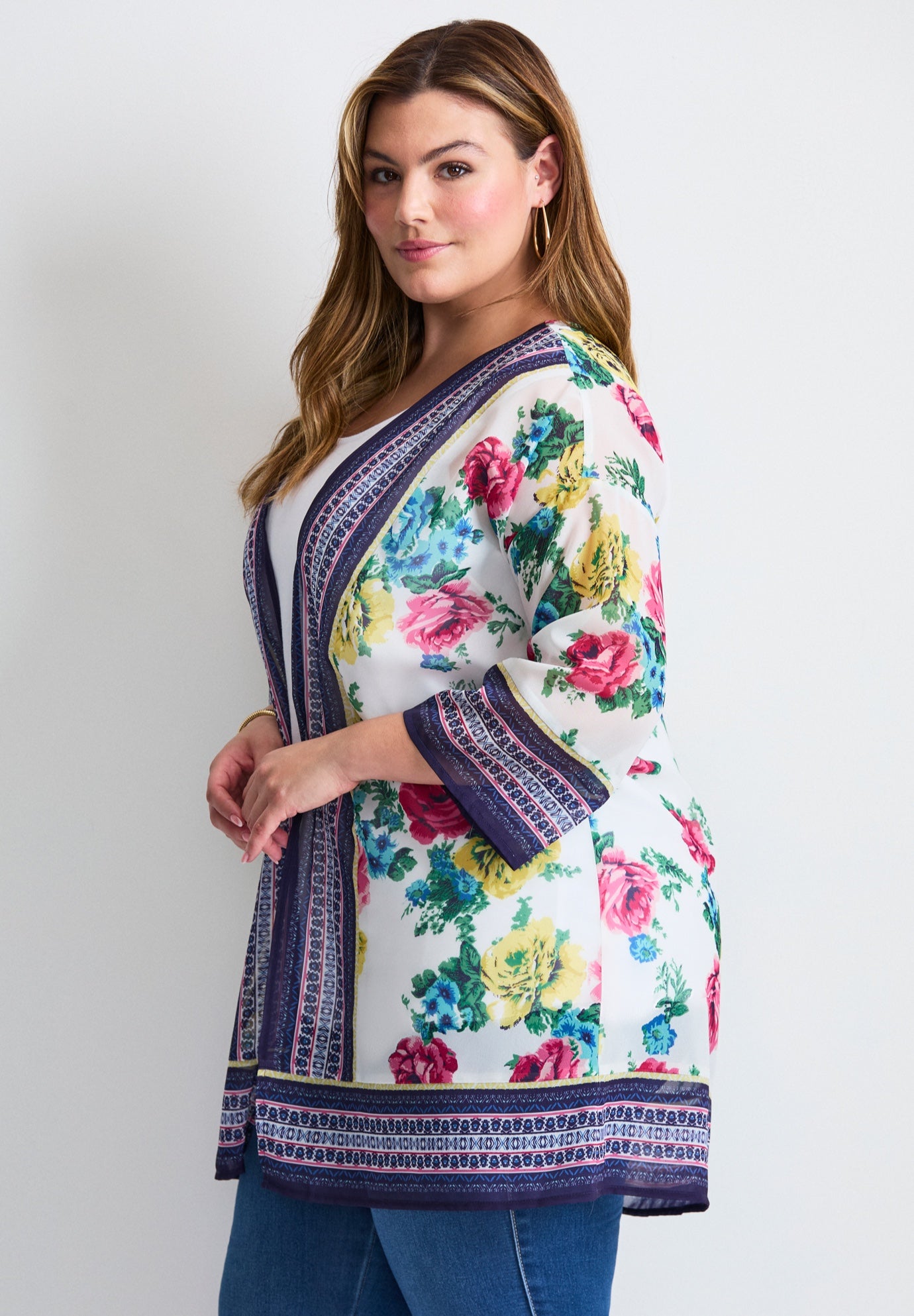 Bell Sleeve Kimono image number 2