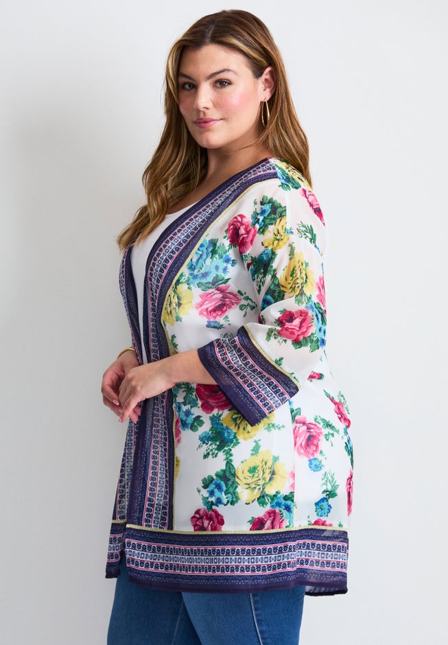 Bell Sleeve Kimono image number 2