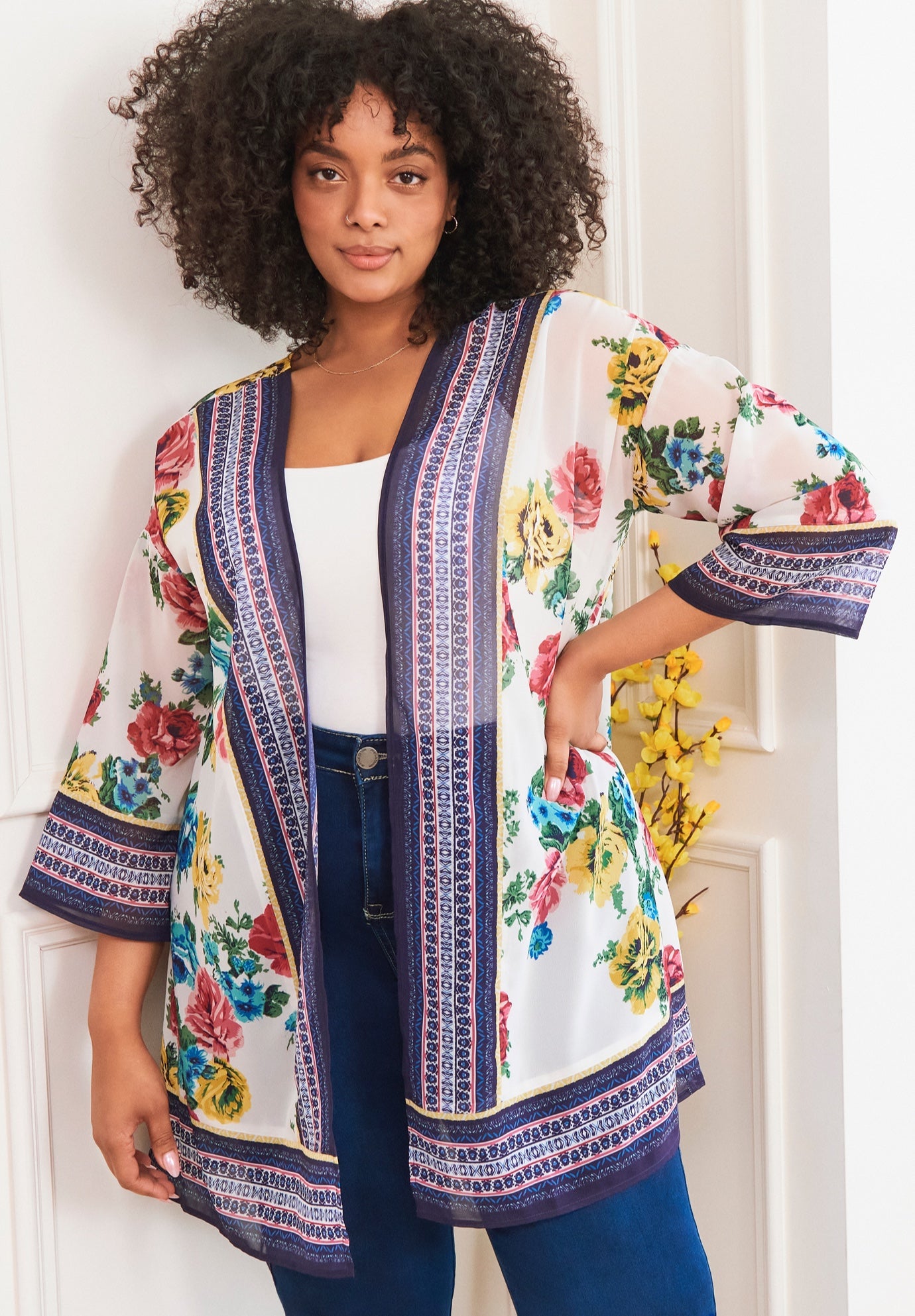 Bell Sleeve Kimono image number 5