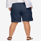 Stretch Mid-rise Cargo Convertible Bermumda Shorts image number null