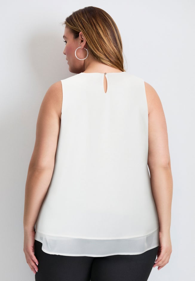 Sleeveless Double Layer Swing Tank image number 1