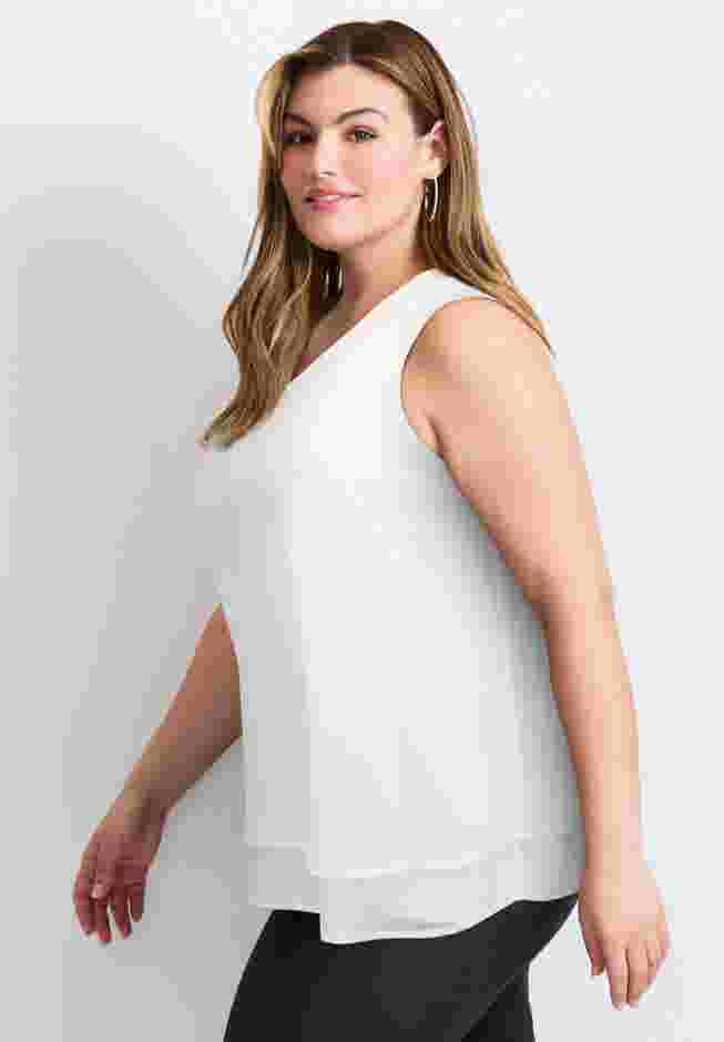 Sleeveless Double Layer Swing Tank image number 2