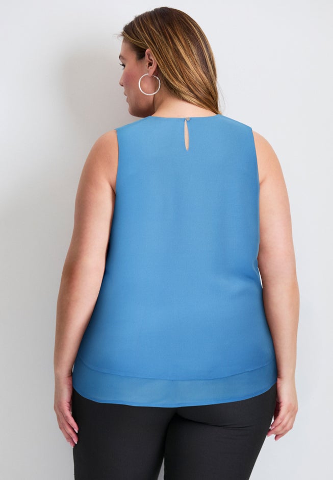 Sleeveless Double Layer Swing Tank image number 1