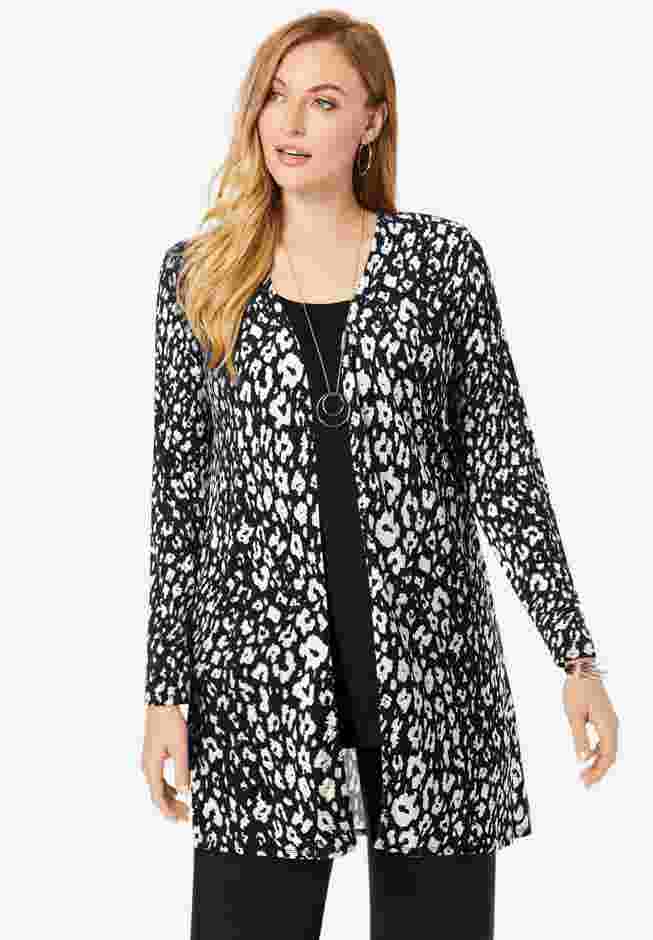 Everyday Stretch Knit Open Front Cardigan image number 0