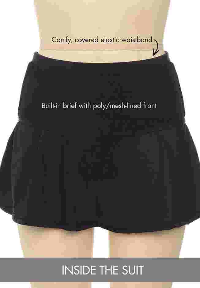 Chlorine Resistant A-line Swim Skirt image number 2