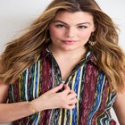 Zip Neck Hi-Low Shirt image number null