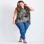 Zip Neck Hi-Low Shirt image number null