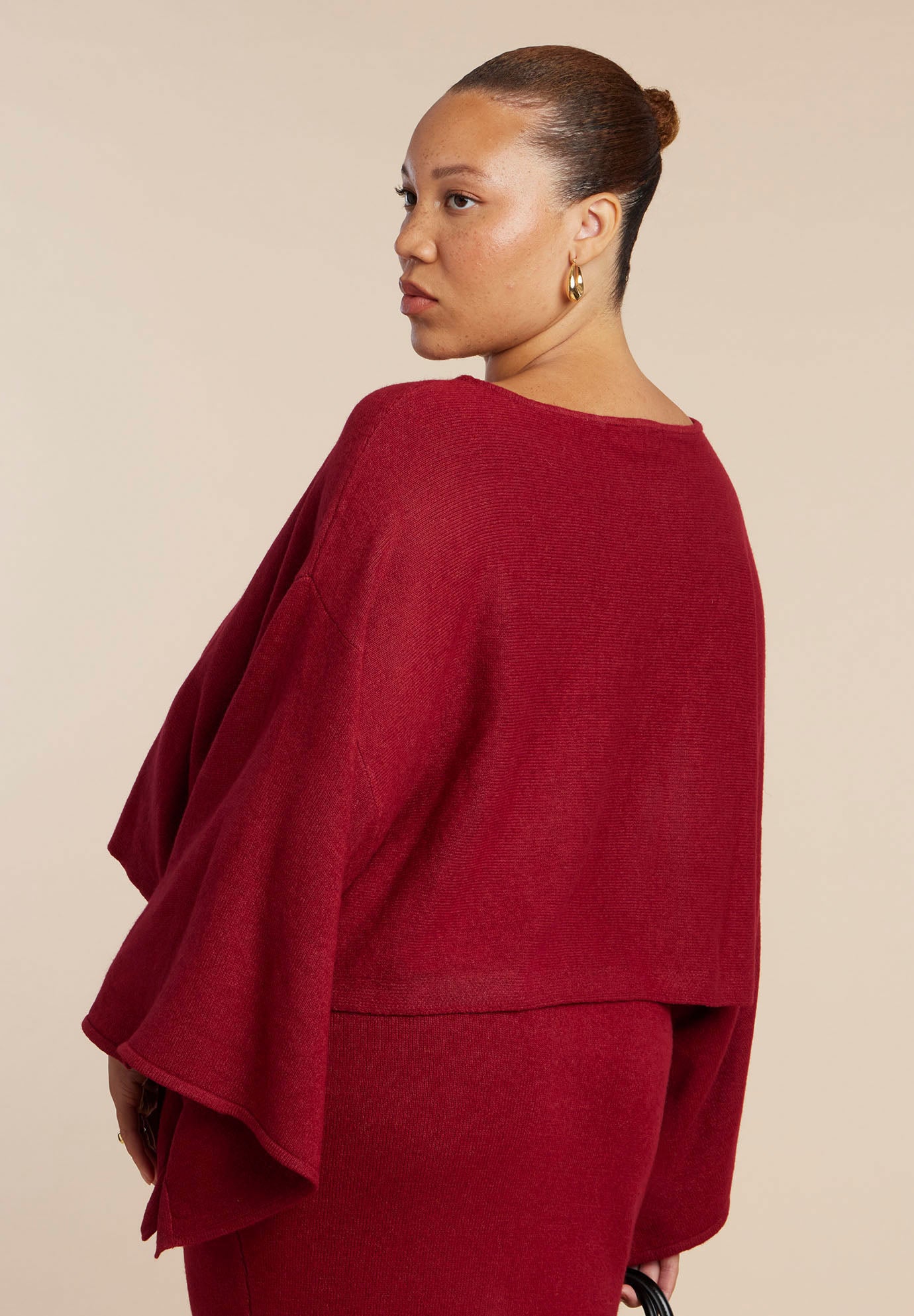 Draped Cropped Sweater image number 1