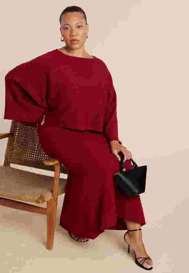 Draped Cropped Sweater image number 3