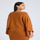 Draped Cropped Sweater image number null