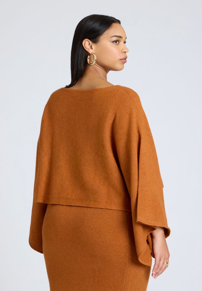 Draped Cropped Sweater image number 1