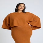 Draped Cropped Sweater image number null
