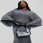 Draped Cropped Sweater image number null