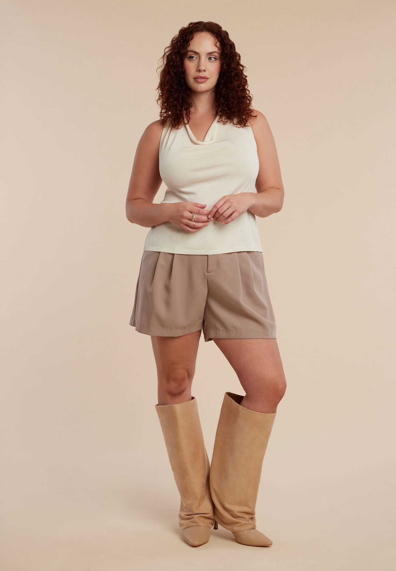 Fold Over Kitten Heel Boot image number 1