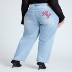 Embroidered Naomi Straight Leg Jean image number null