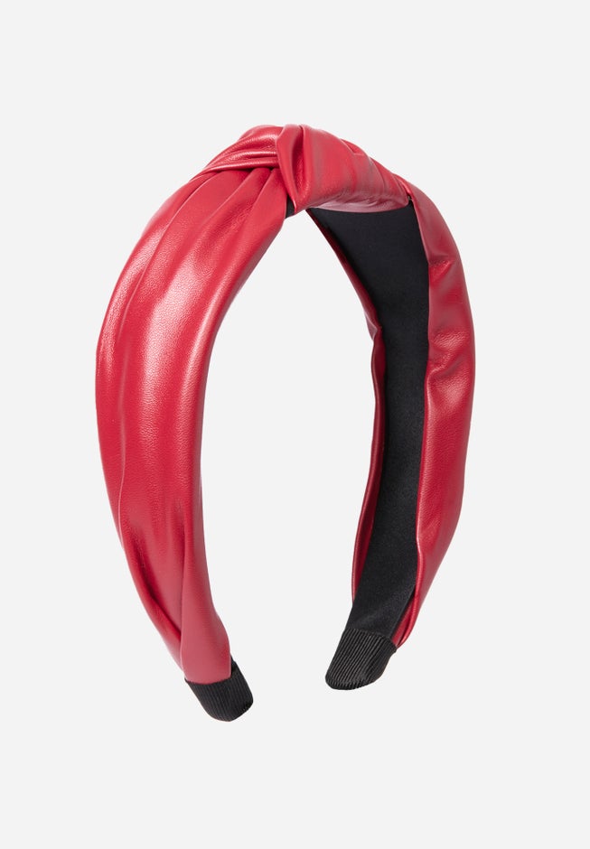 Faux Leather Knotted Headband image number 0