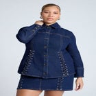 Laced Denim Jacket image number null