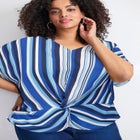 Knot Front Dolman Sleeve Blouse image number 3