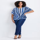 Knot Front Dolman Sleeve Blouse image number 0