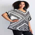 Crochet Trim Poncho Top image number null