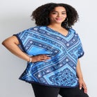 Crochet Trim Poncho Top image number null