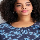 Keyhole Dolman Sleeve Blouse image number null