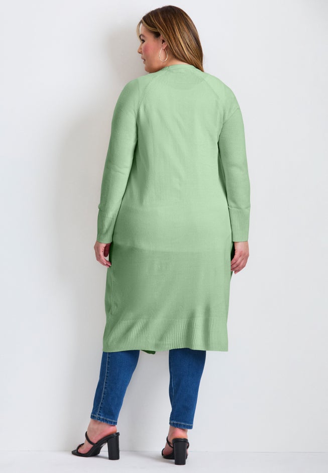 Raglan Sleeve Duster Cardigan image number 1