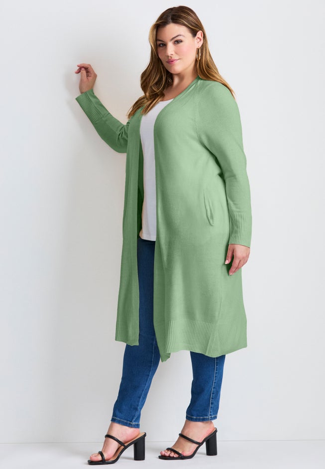 Raglan Sleeve Duster Cardigan image number 2