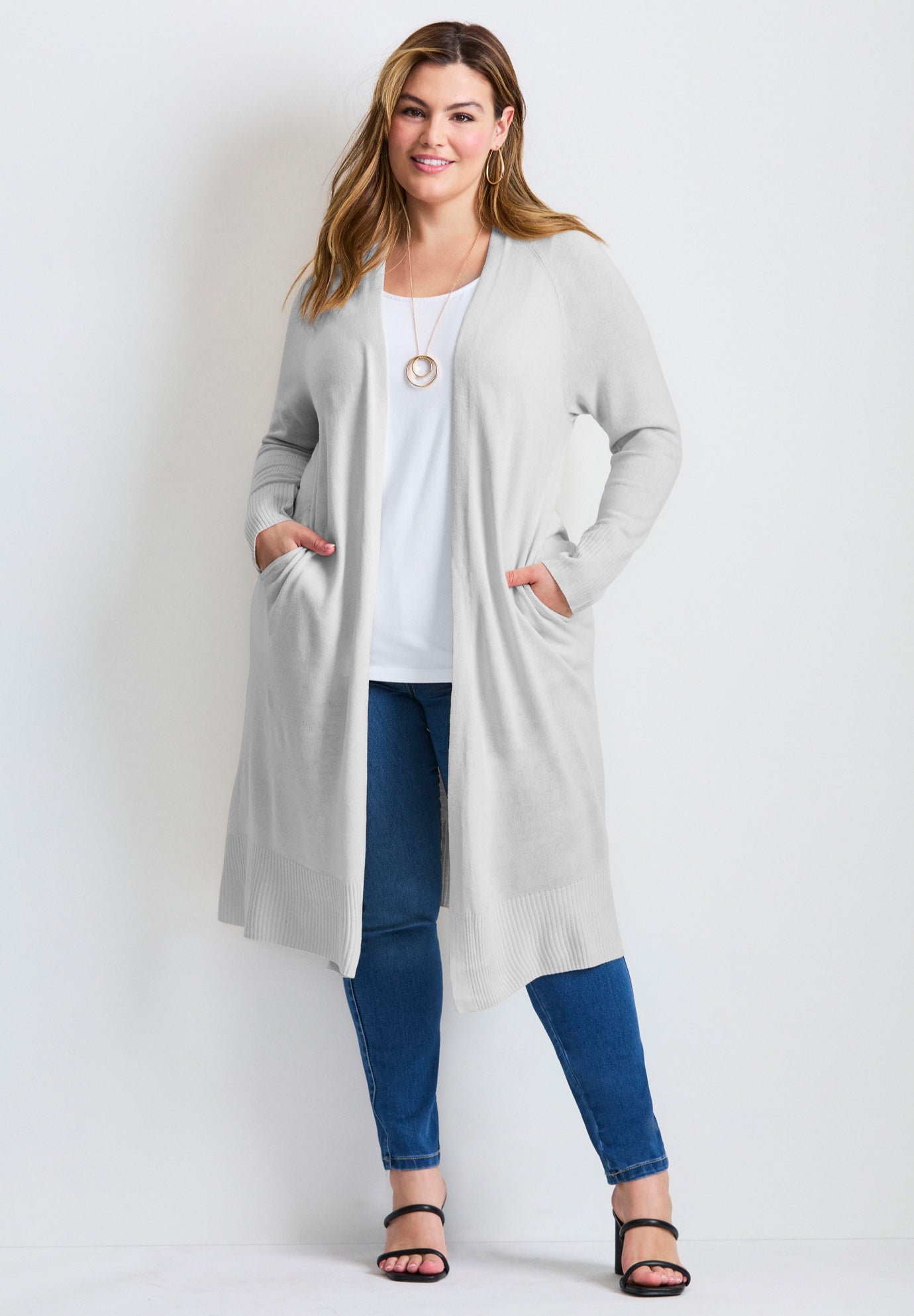 Raglan Sleeve Duster Cardigan image number 0