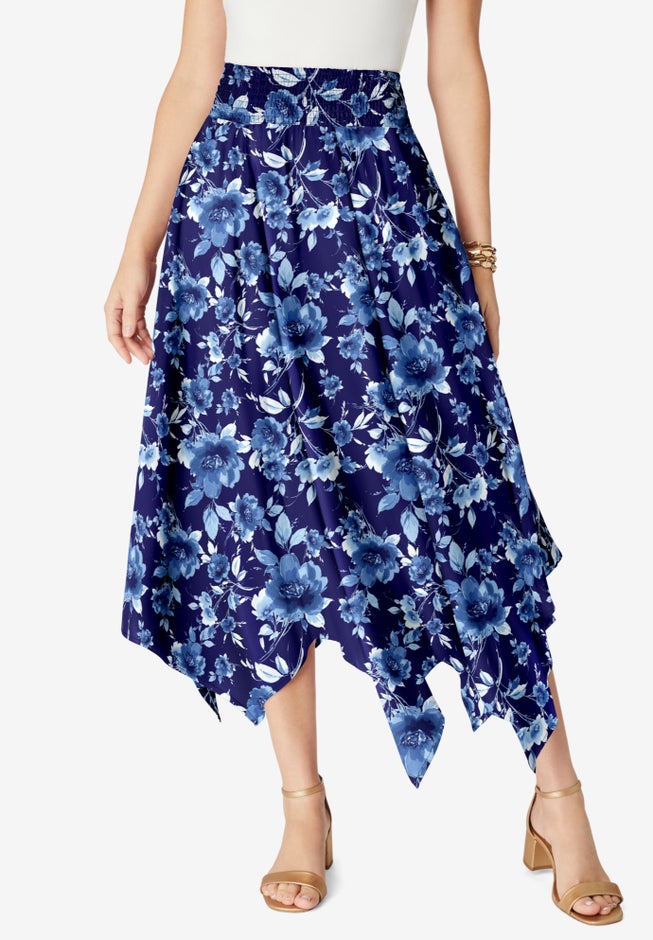 Plus Size Handkerchief Hem Skirt image number 0