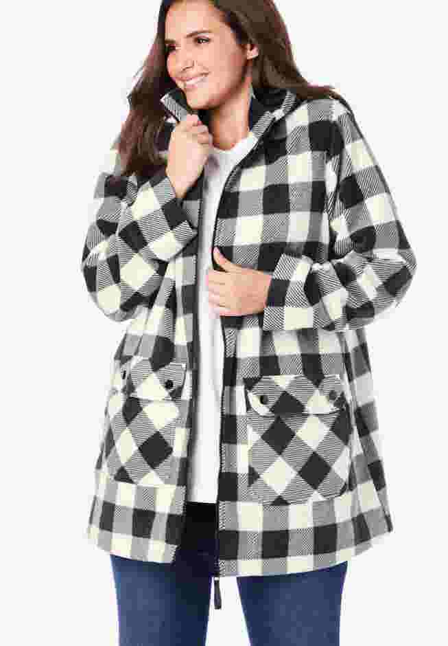 Hooded Fleece Coat image number 3