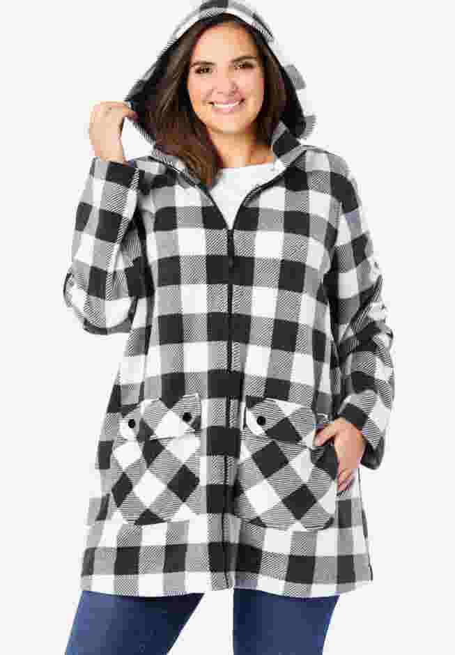Hooded Fleece Coat image number 4