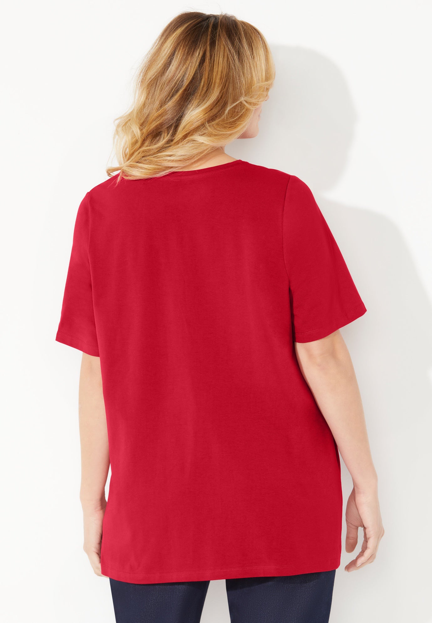 Suprema® Short Sleeve V-Neck Tee image number 1