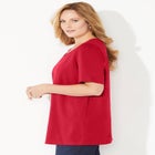 Suprema® Short Sleeve V-Neck Tee image number null