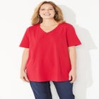 Suprema® Short Sleeve V-Neck Tee image number null