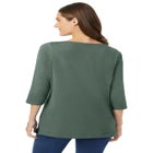 Perfect Three-Quarter Sleeve Boatneck Tee image number null