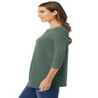 Perfect Three-Quarter Sleeve Boatneck Tee image number null