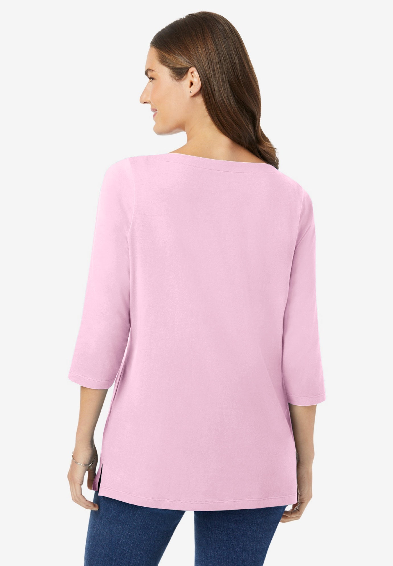 Perfect Three-Quarter Sleeve Boatneck Tee image number 1