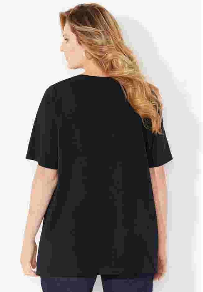 Suprema® Ultra-Soft Scoopneck Tee image number 1